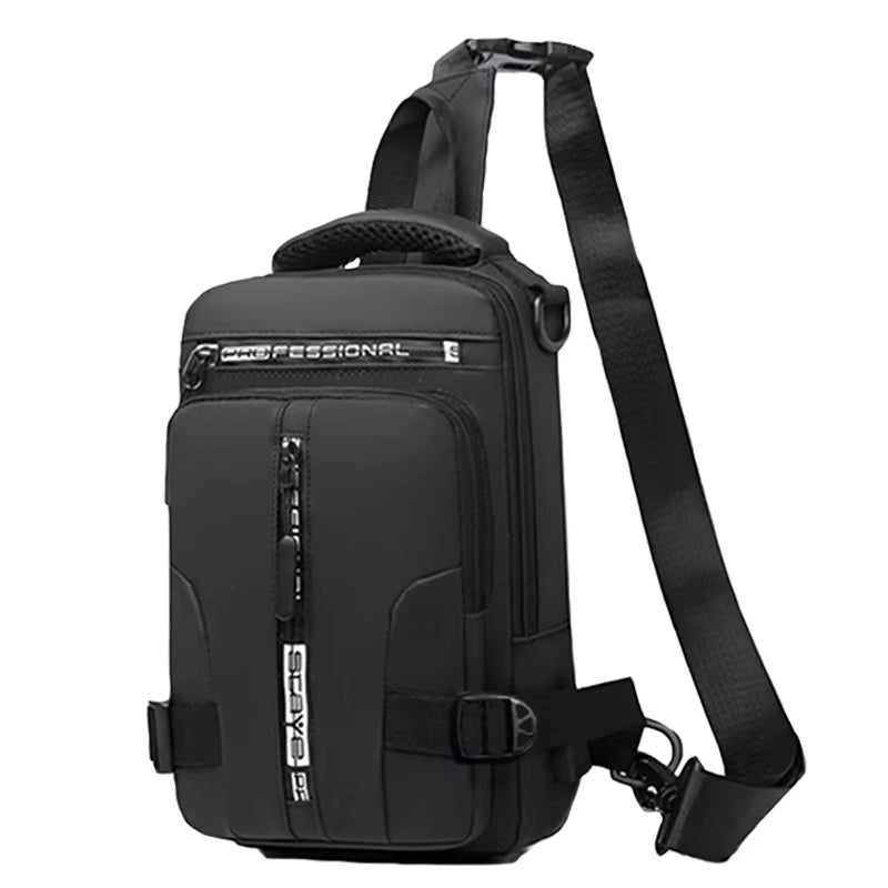 Riding Backpack for Men, Men'S Chest Bag, Casual Men'S Single Shoulder Bag, Lightweight and Large-Capacity Crossbody Bag