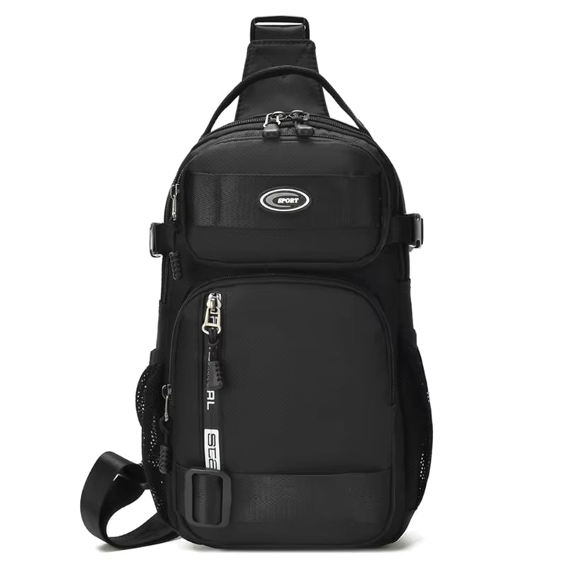 Riding Backpack for Men, Men'S Chest Bag, Casual Men'S Single Shoulder Bag, Lightweight and Large-Capacity Crossbody Bag