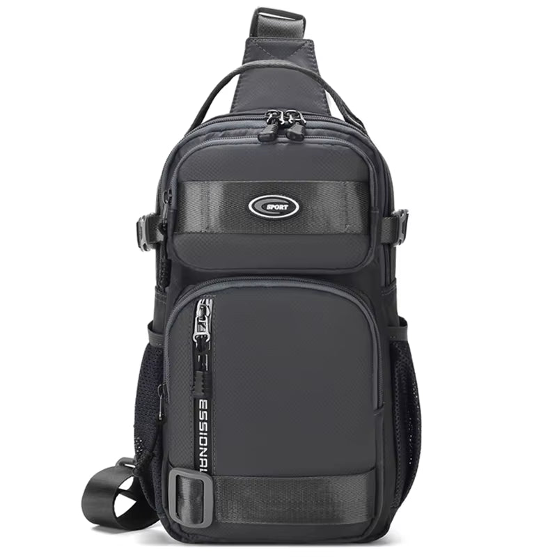 Riding Backpack for Men, Men'S Chest Bag, Casual Men'S Single Shoulder Bag, Lightweight and Large-Capacity Crossbody Bag