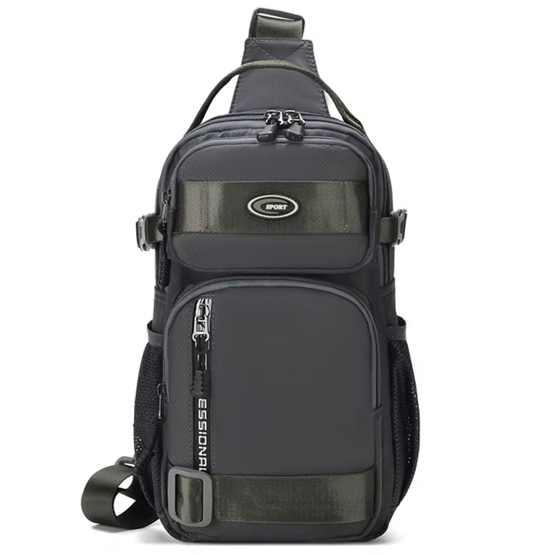 Riding Backpack for Men, Men'S Chest Bag, Casual Men'S Single Shoulder Bag, Lightweight and Large-Capacity Crossbody Bag